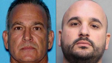 Manuel Mar&iacute;n, quien fue extraditado desde Espa&ntilde;a, y su hijo Yaddiel Mar&iacute;n (izq).