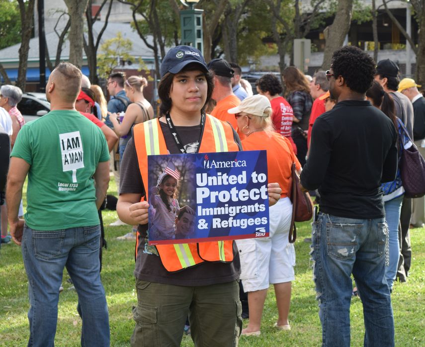 El tema relacionado con la inmigración jugó un papel importante en la celebración del Día Internacional del Trabajo, en Miami.