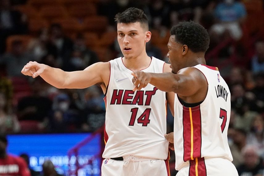 Tyler Herro terminó con 13 unidades, cinco rebotes y nueve asistencias para el Heat de Miami