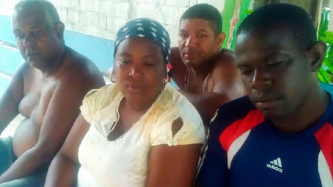 Emigrantes cubanos en Sapzurro, Colombia.