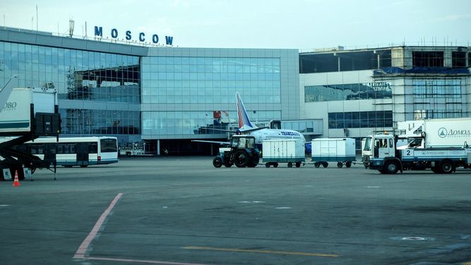 Vista parcial del aeropuerto de Moscú, en Rusia.