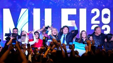 Javier Milei, tras conocer que fue el candidato con más votos en las elecciones primarias en Argentina.