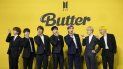 En esta fotografía del 21 de mayo de 2021 miembros de la banda sudcoreana de K-pop BTS posan antes de una conferencia de prensa para presentar su sencillo Butter en Seoúl, Corea del Sur. En esta fotografía del 21 de mayo de 2021 miembros de la banda sudcoreana de K-pop BTS posan antes de una conferencia de prensa para presentar su sencillo Butter en Seoúl, Corea del Sur.
