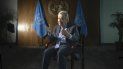 El secretario general de Naciones Unidas, Antonio Guterres, durante una entrevista en la sede de la ONU, el 20 de enero de 2022, en Nueva York. 