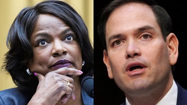 La representante Val Demings y el senador Marco Rubio.