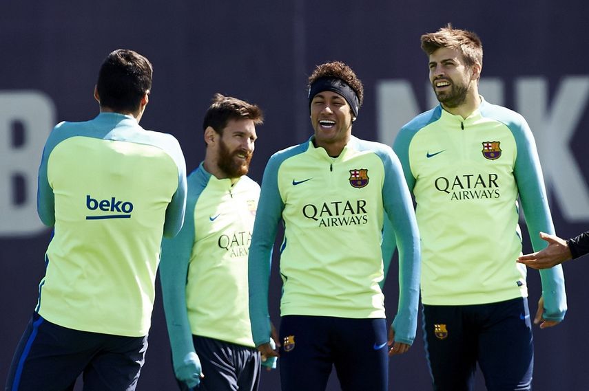 Gerard Piqué junto a&nbsp;Luis Suárez, Leo Messi y Neymar.