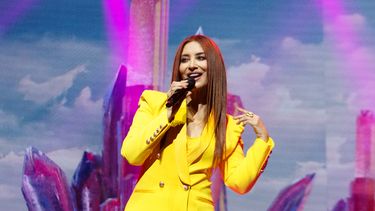 La cantante Myriam Hernández durante un concierto en Nueva York de la gira Invencible. 