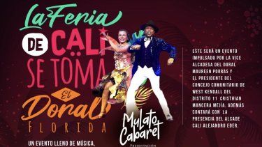 Flyer oficial de La Feria de Cali se toma El Doral.