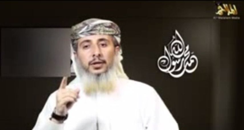 Nasr al-Ansi uno de los máximos comandantes militares de al-Qaida en la Península Arábiga (AQAP). Foto Youtube