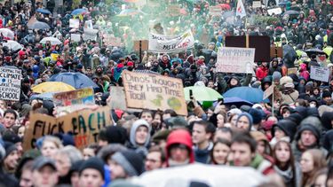 Manifestación contra cambio climático en Bruselas.