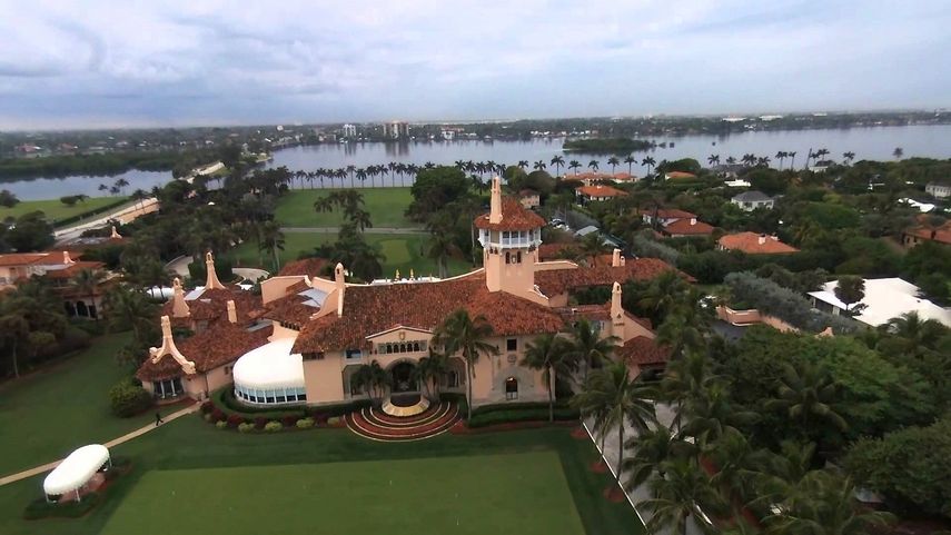 Vista aérea del club Mar-a-Lago, situado en primera línea de costa en el condado de Palm Beach, donde el presidente electo, Donald Trump, pasará las fiestas de Acción de Gracias.