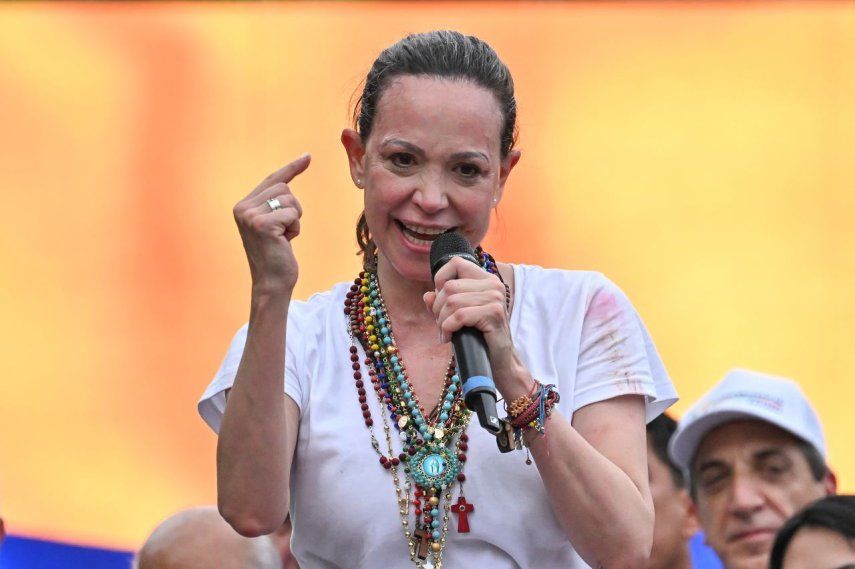 &nbsp;María Corina Machado habla con la comunidad venezolana exiliada en Panamá, 23 de mayo de&nbsp;2026.
