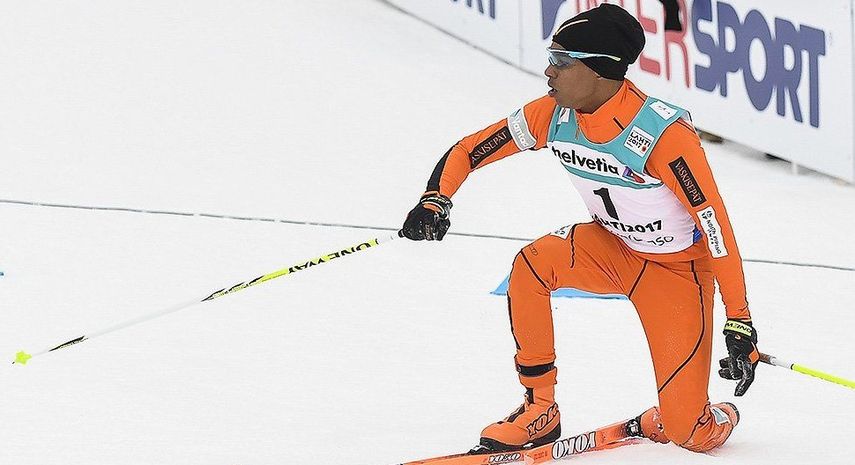 El atleta venezolano de esquí nórdico Adrián Solano.