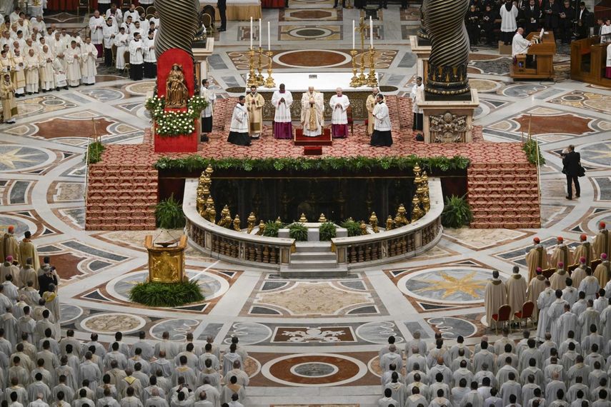 En el Vaticano, el papa León XIV ofició la Misa Crismal este Jueves Santo 1 de abril 2026