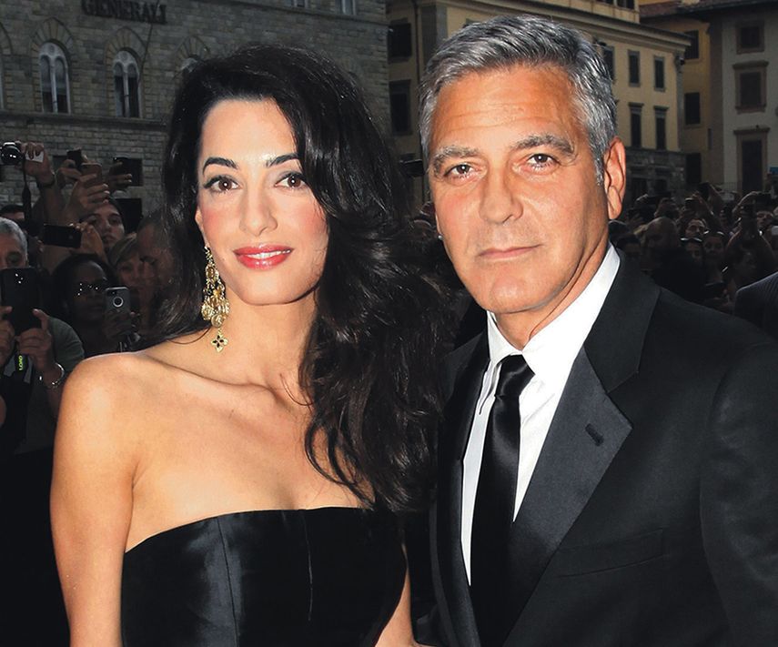 Los esposos Clooney otra vez de fiesta
