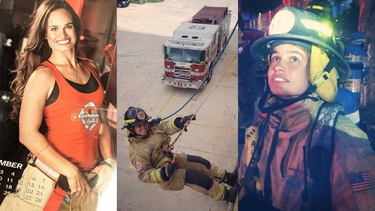 La teniente María Fernanda Aub trabaja como paramédico bombera en el Departamento de Bomberos de la ciudad de Miami.&nbsp;