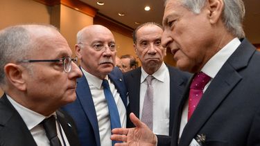 Los cancilleres de Argentina, Paraguay, Brasil y Chile, reunidos en Nueva York el 20SEP17 para analizar tema Venezuela.&nbsp;