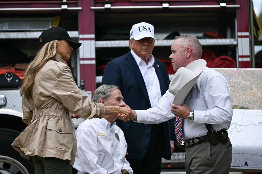 El presidente Donald J. Trump y su esposa Melania
