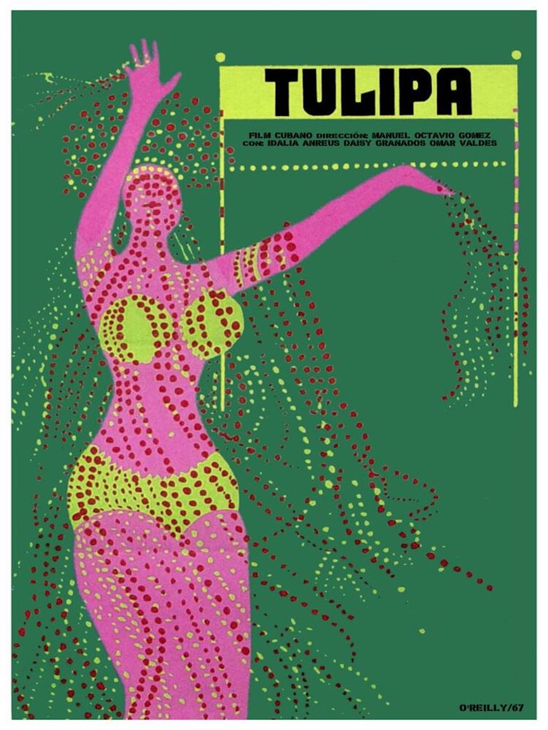 Afiche de “Tulipa”, de Manuel Octavio Gómez, ICAIC, 1967.
