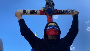 Venezolanos apoyan a Cuba desde Miami.&nbsp;