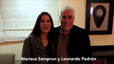 La cantante y actriz Mariaca Semprún y el escritor Leonardo Padrón.