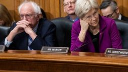 El senador socialista Bernie Sanders y la senadora radical, Elizabeth Warren, figuras influyentes del Partido Demócrata. El senador socialista Bernie Sanders y la senadora radical, Elizabeth Warren, figuras influyentes del Partido Demócrata.