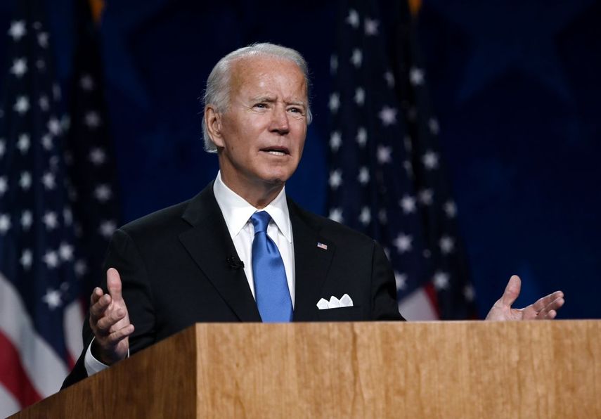 El candidato presidencial por el partido dem&oacute;crata, Joe Biden, durante su discurso&nbsp;de aceptaci&oacute;n de&nbsp;la nominaci&oacute;n, en Delaware, el 20 de agosto de 2020.