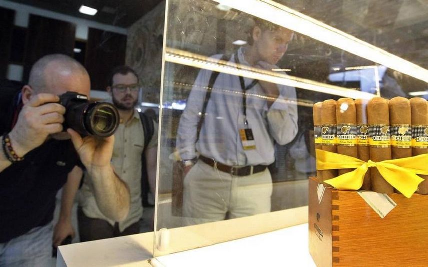 Los puros&nbsp;habanos&nbsp;Cohíba, la marca de cigarros más famosa de la isla.