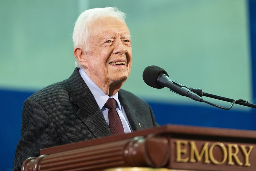 Fotograf&iacute;a&nbsp;del 18 de septiembre de 2019 del expresidente Jimmy Carter en la Universidad Emory en Atlanta, Georgia.