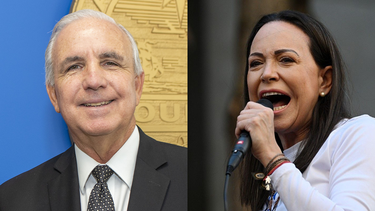 Carlos Giménez y María Corina Machado.