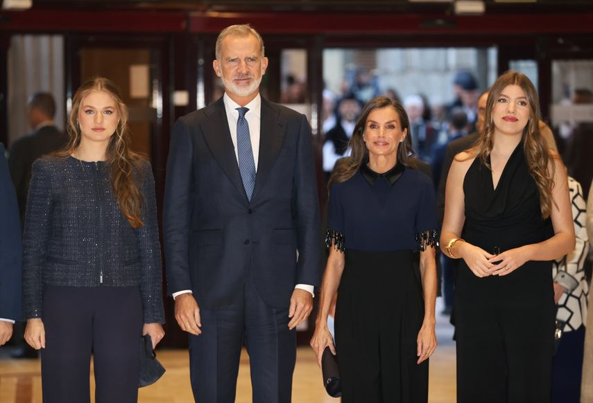 La princesa de Asturias, el rey Felipe VI, la reina Letizia y la infanta Sofía presiden el XXXIII Concierto Premios Princesa de Asturias. &nbsp;