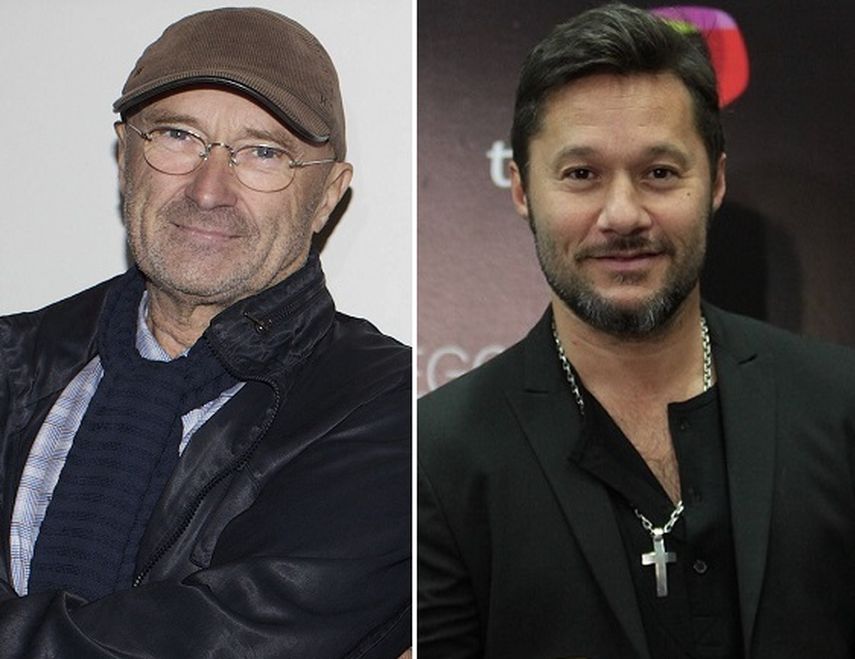 El británico Phil Collins y el argentino Diego Torres. (EFE)