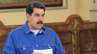 Nicolás Maduro durante un acto oficial del régimen en Caracas, Venezuela.