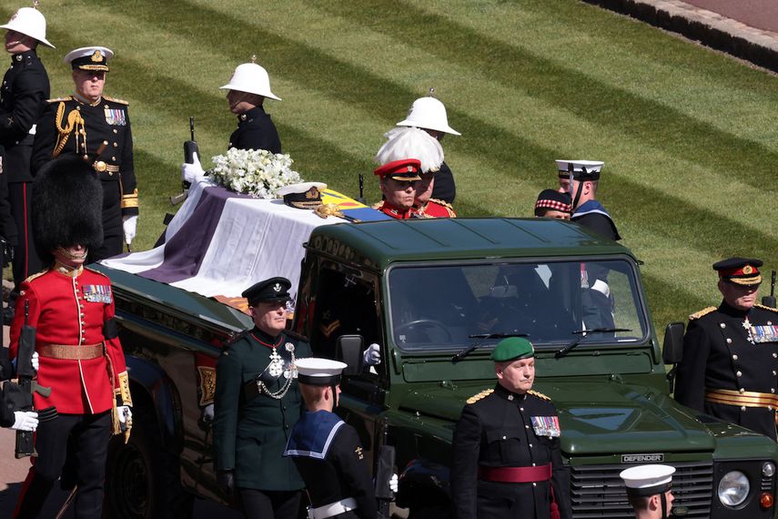 El cortejo fúnebre del príncipe Felipe se realizó el sábado 17 de abril en el Castillo de Windsor, en Windsor, Inglaterra.&nbsp;