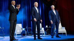 Los expresidentes demócratas Barack Obama y Bill Clinton apoyan la campaña de reelección de Joe Biden. Los expresidentes demócratas Barack Obama y Bill Clinton apoyan la campaña de reelección de Joe Biden.