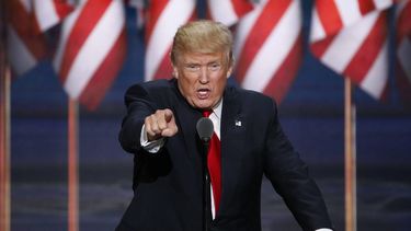 Fotografía de archivo que muestra al candidato republicano a la Presidencia de EEUU, Donald&nbsp;Trump, durante un acto electoral en Cleveland, Estados Unidos.