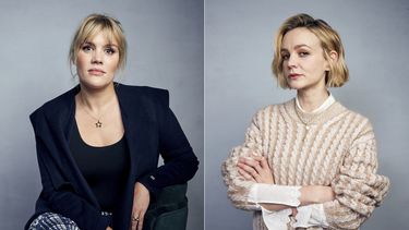 La guionista y directora Emerald Fennell, izquierda, y la actriz Carey Mulligan posan durante la promoción de su película Promising Young Woman en el Festival de Cine de Sundance, el 25 de enero de 2020 en Park City, Utah. La cinta está nominada a cinco premios Oscar, incluyendo Mejor película, dirección y actriz.&nbsp;