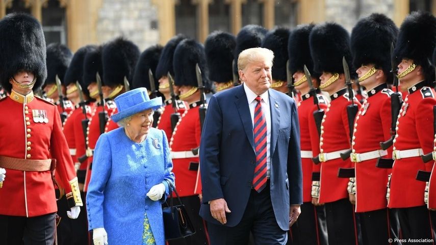 La Reina Isabel y el presidente Donald Trump.&nbsp;