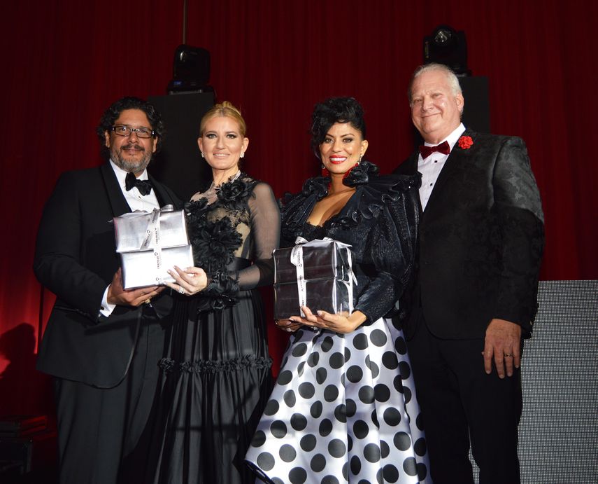 Los chairpersons de la gala: Jorge Luis & Marilé Lépez, Lucy Morillo-Agnetti y John Agnetti