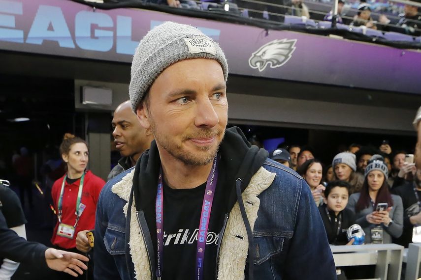 El actor Dax Shepard en el US Bank Stadium, en Minneapolis.