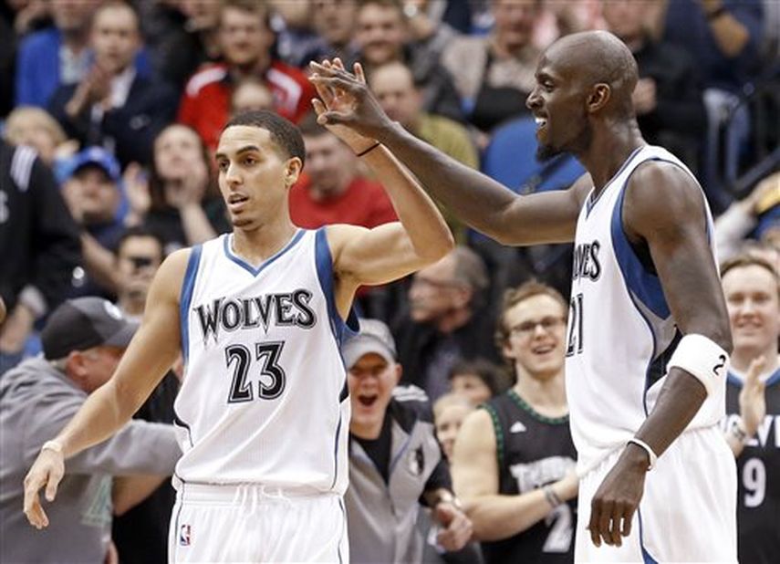 Kevin Garnett disfruta su vuelta a Minnesota.(AP)