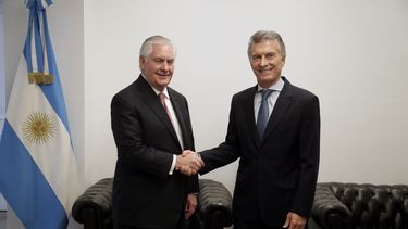 El secretario de Estado de Estados Unidos, Rex Tillerson, se entrevistó este lunes con el presidente de&nbsp;Argentina, Mauricio Macri