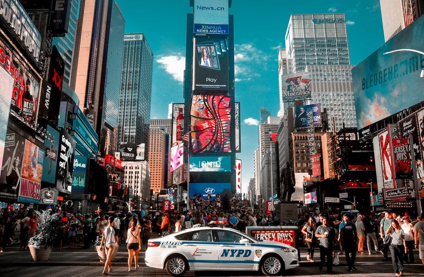 Vista parcial de Times Square, Nueva York.&nbsp;