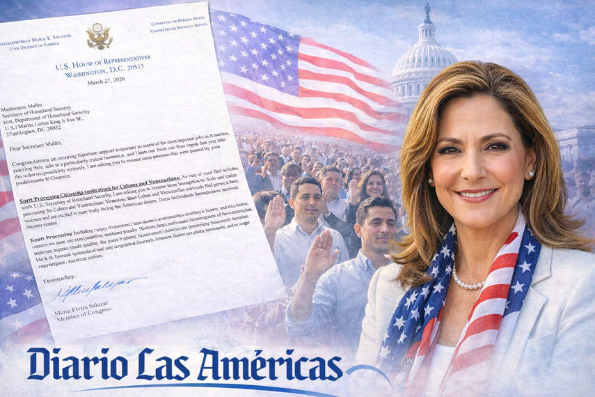 La solicitud de la congresista María Elvira Salazar fue dirigida directamente al secretario de Seguridad Nacional, Markwayne Mullin.