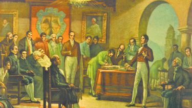 Firma del Acta de Independencia de Colombia.