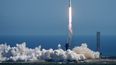 Un cohete Falcon Heavy de SpaceX que porta una nave espacial de la NASA con destino a Júpiter despega de la plataforma 39A del Centro Espacial Kennedy, el lunes 14 de octubre de 2024, en Cabo Cañaveral, Florida.&nbsp;