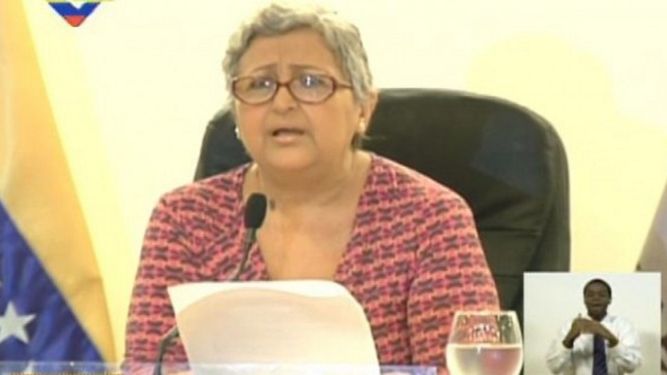 La presidenta del Poder Electoral en Venezuela, Tibisay Lucena.