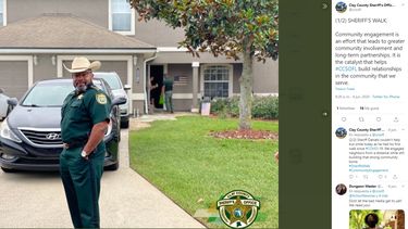 Fotograf&iacute;a del Sheriff del condado Clay, Darryl Daniels, publicada el 4 de junio de 2020 en la cuenta oficial de Twitter de&nbsp;su Oficina.