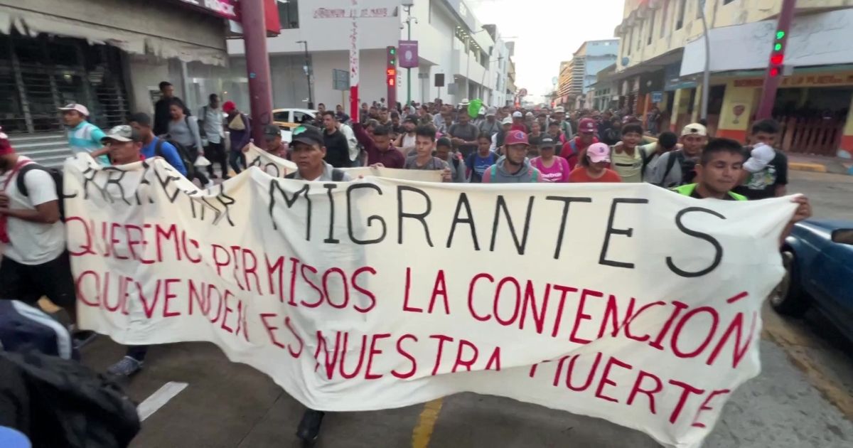 M xico Migrantes se cosen labios en protesta para exigir