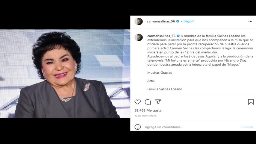 La actriz mexicana Carmen Salinas.